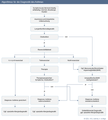 Abbildung 1: Algorithmus für die Diagnostik des Asthmas